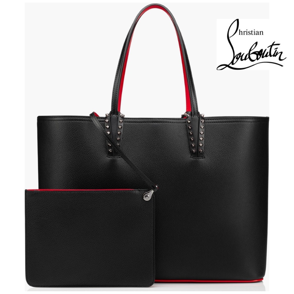 NWT Christian Louboutin Cabata Calfskin Leather Tote Bag with Removable Clotch